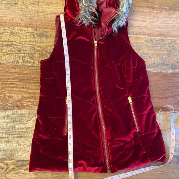 Marc New York Faux Fur Trim Hooded Vest Size XS - Picture 9 of 12